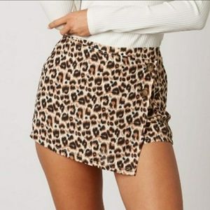 Leopard Skort - High Waisted